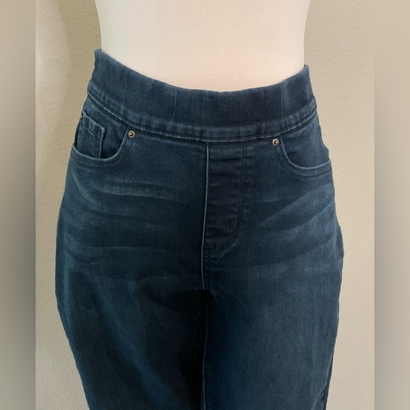 Levi Strauss Signature Totally Slimming Pullon Skinny Jeggings-Dark Wash-Size 12 - Picture 3 of 9